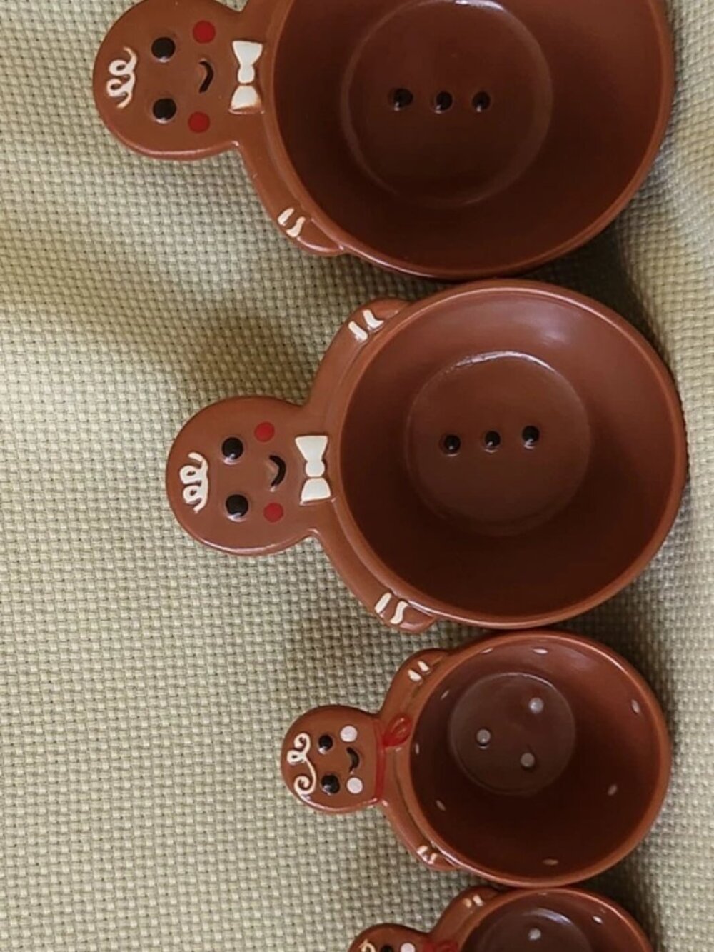 Target Gingerbread Man Ceramic Measuring Cups Set of 4 Christmas Holiday Baking - Picture 3 of 16